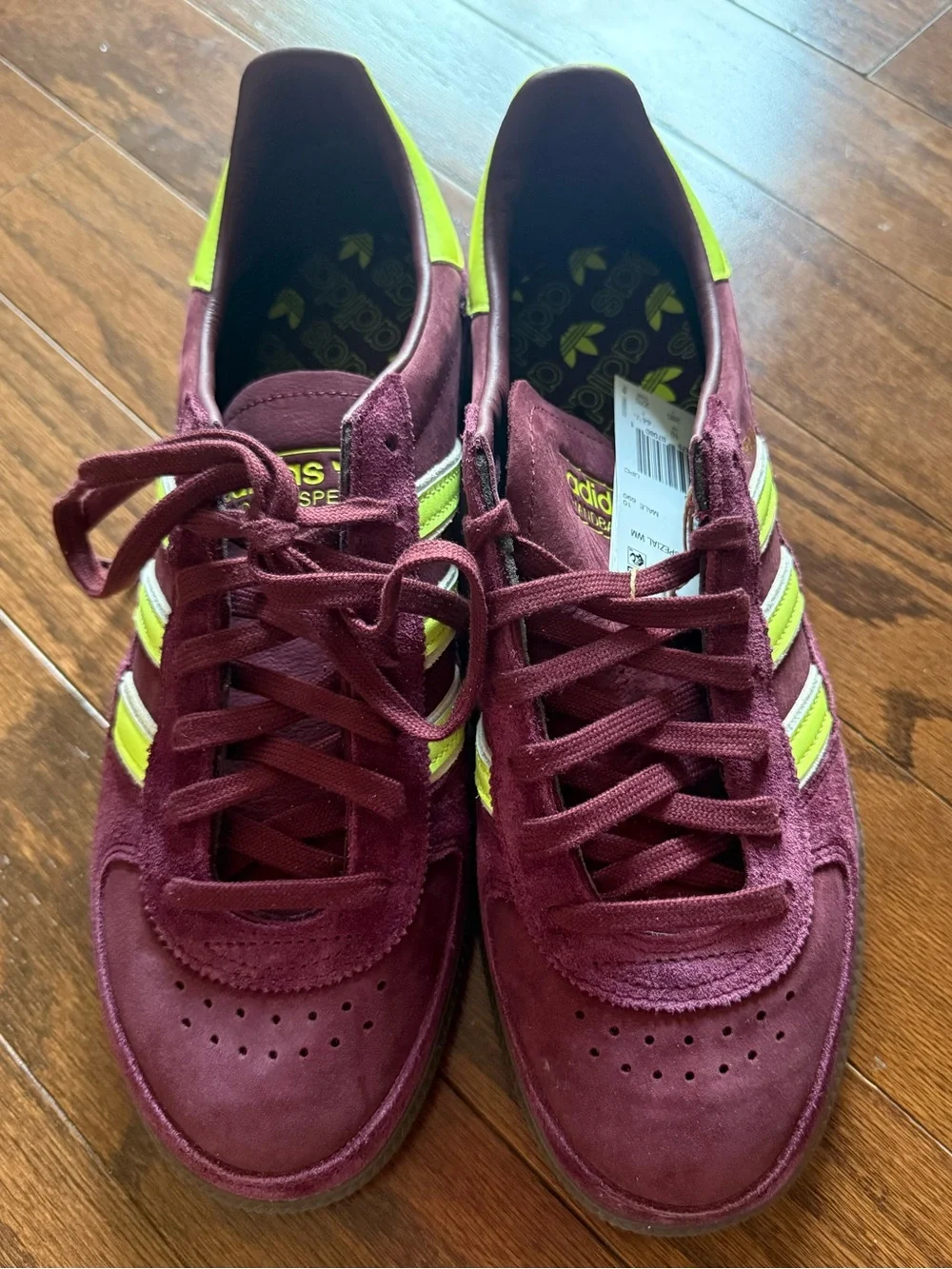 adidas Burgundy Suede Handball Spezial shoes men’s size 10.5 US